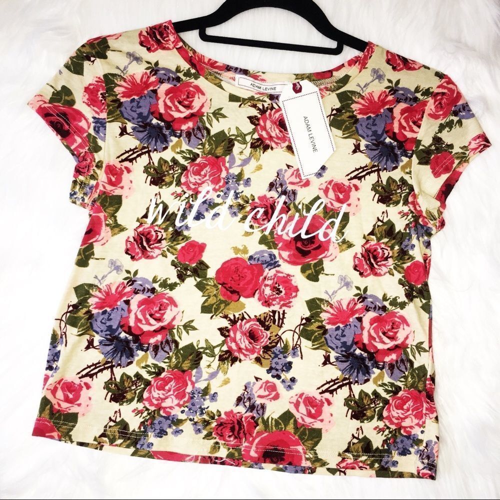 —Adam Levine— Floral Wild Child Crop Top Small